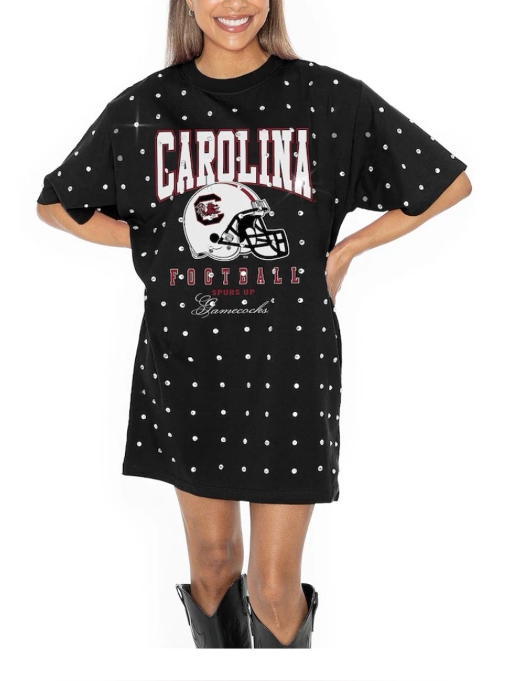 South Carolina Gamecocks Gameday Couture Women's Allover Rhinestone T-Shirt Dres